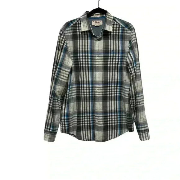 Original Penguin Other - Original Penguin Men's Blue Plaid Shirt Slim Fit Size Medium
